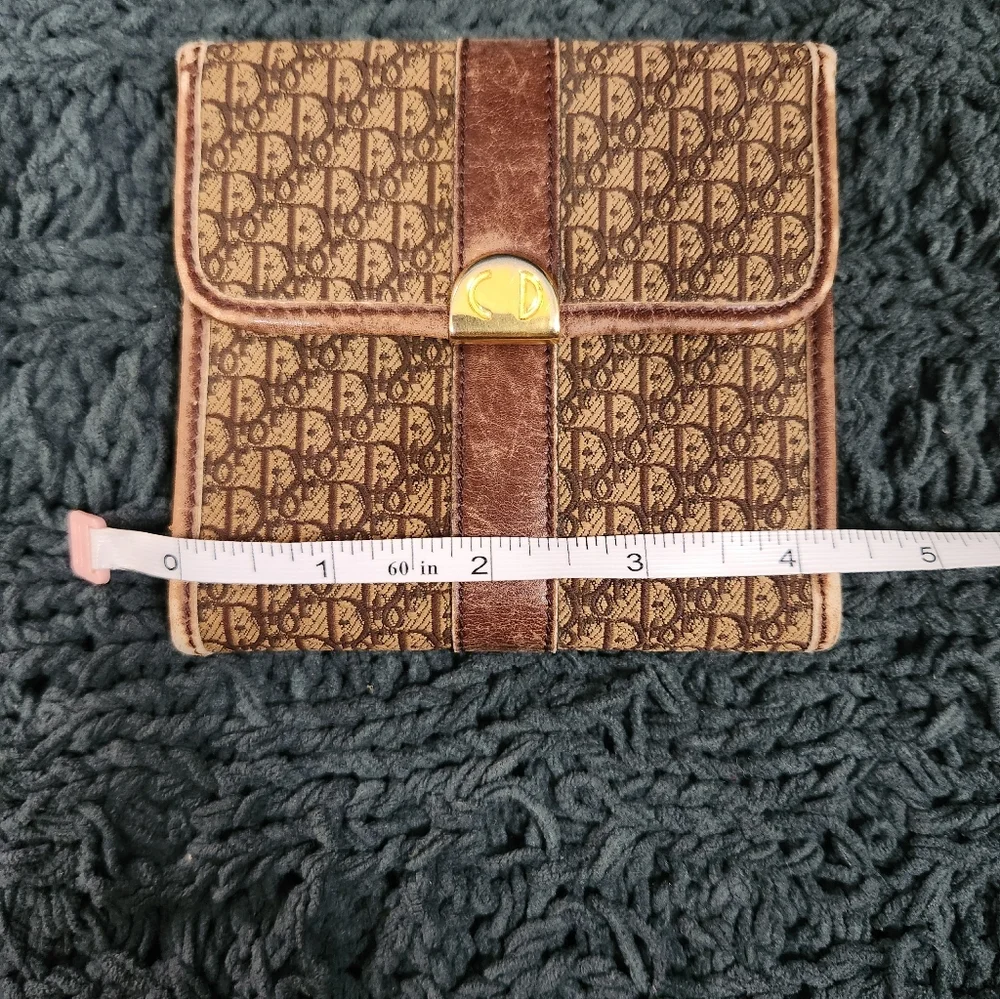 Vintage Christian Dior Trotter Monogram Canvas Trifold Wallet